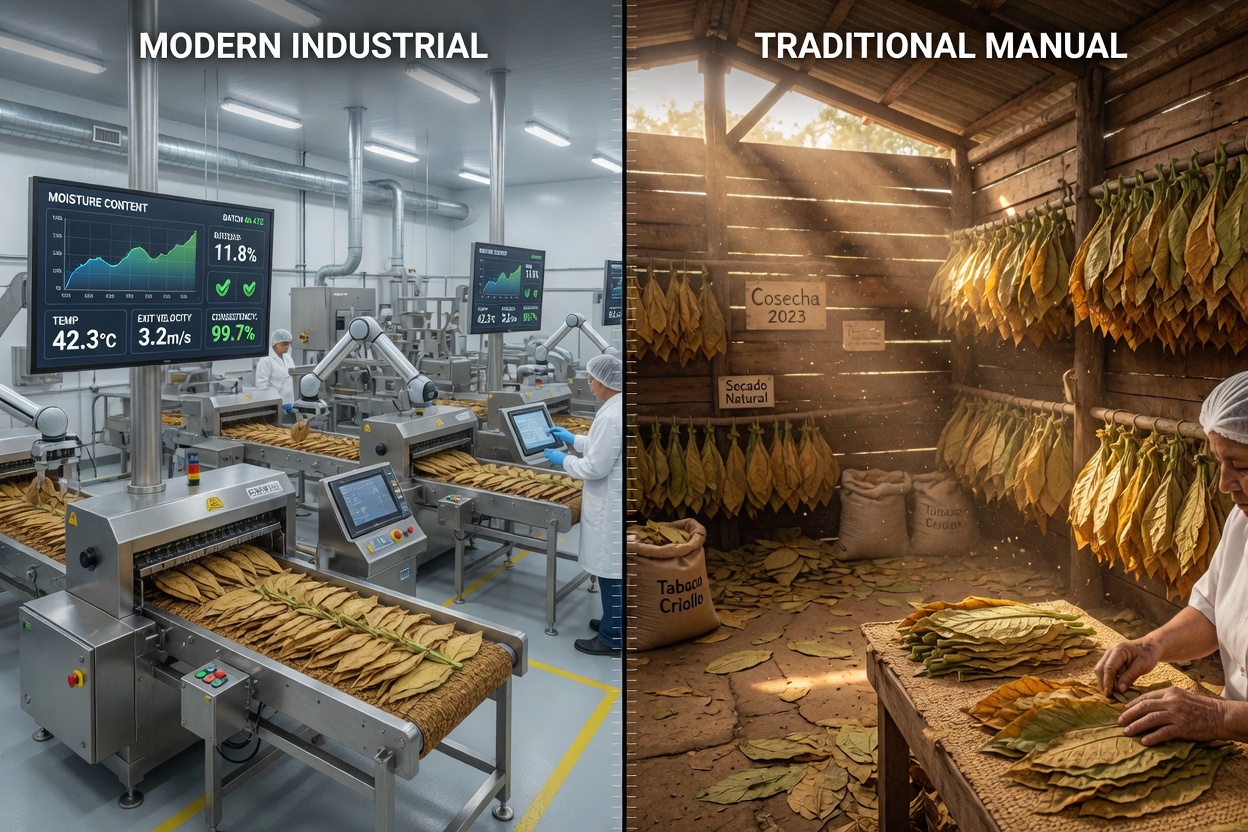 現代工業加工 vs 伝統的手工処理